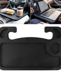 Steering Wheel Desk For Laptop And Eating Two In One Car Tray With Cup Holder Pen Slot And Flat Surface For On The Go Food Or Drinks