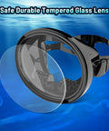 One Eighty Degree Panoramic Diving Mask With Tempered Glass Lens Anti Fog For Scuba Spearfishing And Freediving Water Mask