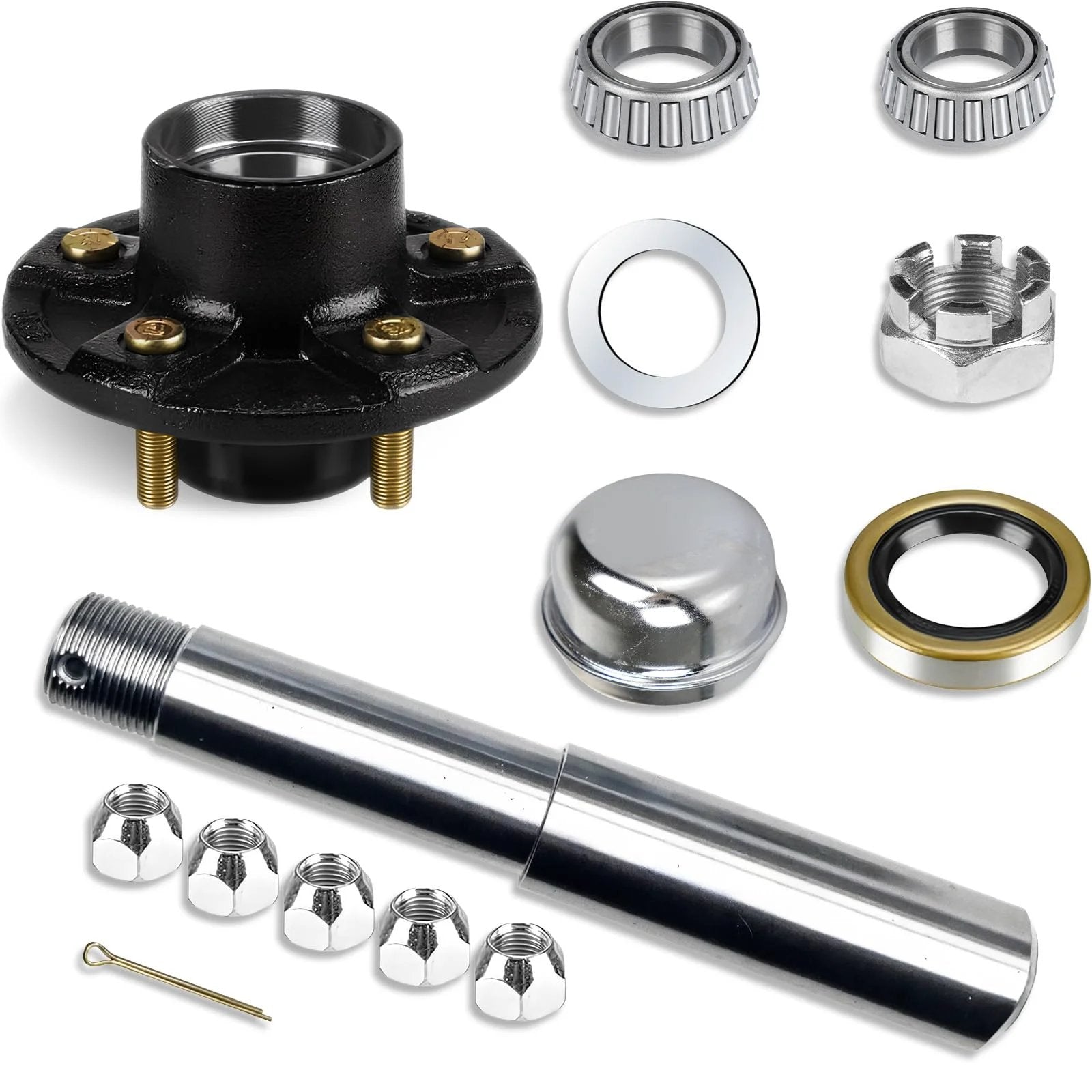 Heavy Duty Trailer Hub Kit for Dual Axles