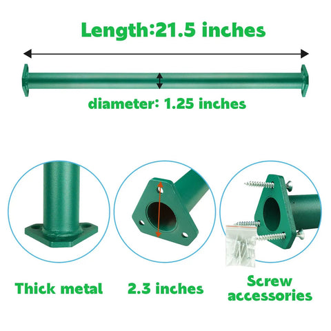 Heavy Duty 15 Piece Metal Monkey Bars Ladder Rungs Kit With 21 And A Half Inch Rungs And Two And A Quarter Inch Diameter