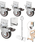 Universal Booster Wheel Kit For Tripp Trapp High Chairs By Stokke Featuring 360 Degree Swivel Casters With Safety Locks Plus Sippy Cup Bottle Strap