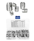 Heavy Duty Stainless Steel Self Tapping Thread Inserts Set M3 To M16 Inner Thread Repair Kit, 50 Pieces, Pro Grade Industrial Fastener Repair For Cars, Machinery, And Home Projects, case view
