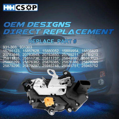 Front Left Driver Side Door Lock Actuator Motor For Chevy GMC SUVs And Trucks 2007 2008 2009 2010 2011 2012 2013 2014 Suburban Tahoe Silverado Avalanche Yukon XL Sierra Replacement direct replacement with OE part numbers