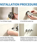 Installation steps for 3-Handle Shower Trim Kit Replacement For Price Pfister Verve And Windsor Faucets, Tub And Shower Rebuild Kit.