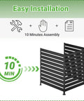 42 Inch By 38 Inch Outdoor Metal Privacy Fence Panels No Fade Rust Resistant For Outside Use, Air Conditioner Fence, easy assembly