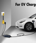 Heavy Duty Nema TT-30P To 14-50R Power Cord Adapter For EV Charging Tesla Gen Two connected to a vehicle.