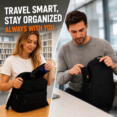Compact Hard Shell Zipper Case For Portable Electronics Featuring Secure Lockdown Storage And Sleek Exterior Designed For Everyday Carry and Grab And Go Gadget Stashing in a bag.