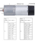 Dimensions of DC Geared Motor With Encoder Feedback For DIY Robotics And Smart Car Builds Adjustable Speed And CW CCW Rotation