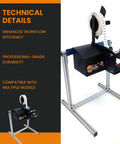Space Saving Aluminum Label Dispenser Stand for Printers Durable Holder for LD3000 LD3500 LD6000 LDX6000 Series 13 inches high