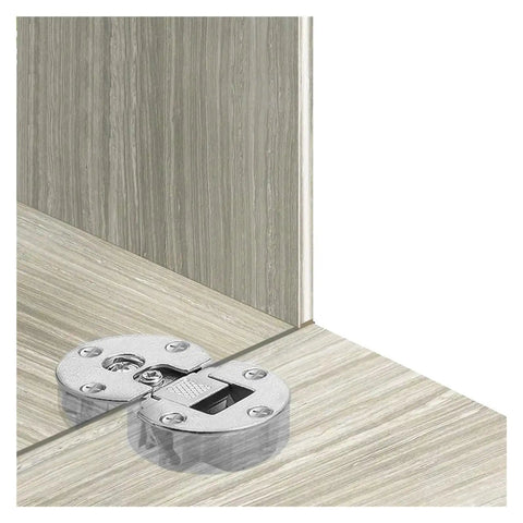Stainless Steel Self Closing Reversible Door Hinge Set Two Folding Hinges With Adjustable Flap Slide In Detachable Concealed Hardware