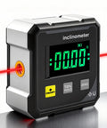 Rugged Digital Angle Finder With Laser Protractor Inclinometer displays digital readout and laser for precise measurements.