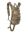 Side view of Beefy Capacity Camping Backpack for Men with Ergonomic Back Support and Multiple Compartments in camo Oxford cloth.