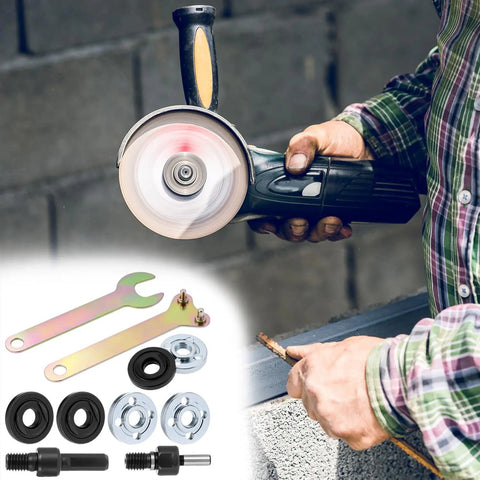 Turn Your Drill Into A Grinder With This Conversion Kit, Dual Size Mandrel Arbors 6mm And 10mm, Three Sets Flange Nuts And Spanner Wrench