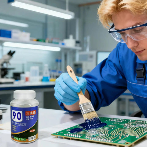 Waterproof Circuit Board Coating For PCB Boards, Clear Potting Compound And Electronics Sealant That Keeps Labels Visible, Shields Circuits From Dust And Moisture, Adds Protective Insulation, Perfect For Pros And DIYers In The Field, 250ml bottle
