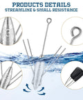 Sputnik Sinker Fishing Weights 3 Oz Pack Of 10 For Saltwater Surf Casting Catfish Beach Ocean Fishing with metal hooks and rubber sleeves