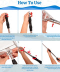 Instructions for assembling Beach Day Must Have Sand Sifter Set With Telescoping Handle Angled Scoop For Easy Digging Reinforced Stainless Steel Head Kid And Adult Friendly Sand Shovel With Bags.
