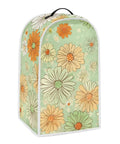 Cute Green Daisy Print Blender Dust Cover with Fingerprint Protection for Stand Mixer or Coffee Maker No Fuss Stain Resistant