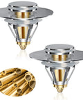 2 Pack Universal Bathroom Sink Stopper Pop Up Drain Plug With Basket Strainer, stainless steel and brass, anti clog design