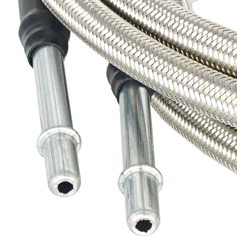 Fuel Line Quick Fix Kit with stainless steel braided hose and metal fittings for Chevy GMC Sierra 1500 V8 engines.