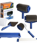 No Hustle Seamless Paint Roller Duo With Built In Flocked Edger For Tape Free Wall Projects including roller, tray, and brush.