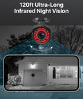 Dope Crystal Clear 1080P 1920TVL Outdoor Indoor Security Camera 120ft IR Night Vision Black demo on smartphone