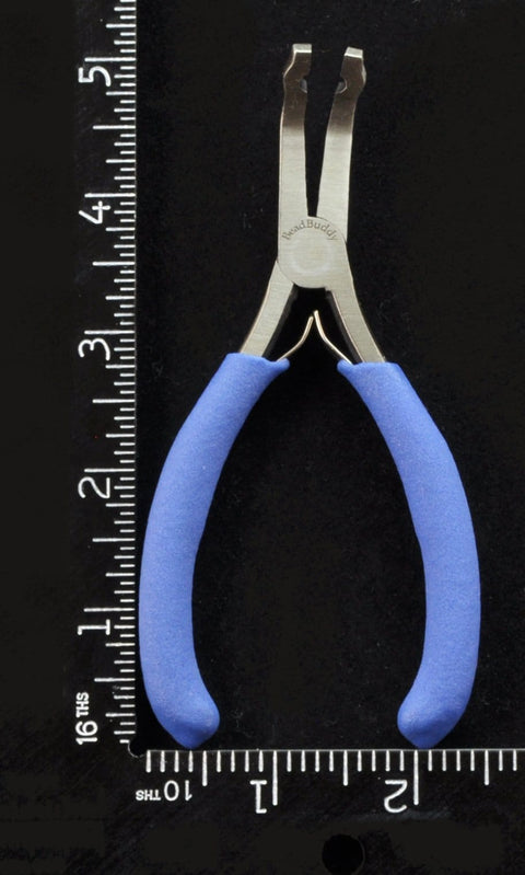 Crimping Pliers For Jewelry Making And Beading, Lightweight And Compact Crimp Cover Closer Tool For Secure Bead Closures, blue handle