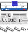 Top Shelf M8 Cylindrical Coupling Nuts 29 Piece Assorted Kit Built From Solid 304 Stainless Steel Metric Thread 8 Through 30mm in storage box.