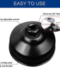 Professional Grade 86.4Mm Oil Filter Wrench With 16 Flats For Bmw And Volvo Smooth Top Caps steel socket made of alloy steel.