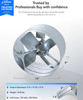 Gable Mount Attic Ventilator Fan With Auto Thermostat 2339 CFM 14 Inch Steel Prop 2.85 Amp 120 Volt Galvanized Housing