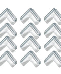12 Pack Transparent Corner Protectors For Tables And Desks Soft Pvc Furniture Edge Bumpers arranged in a grid layout.