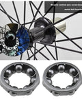 4 Pack Bike Ball Bearing Retainer Cage With 7 Balls for front wheel bearing bracket, shown in metal material, close-up on bicycle wheel