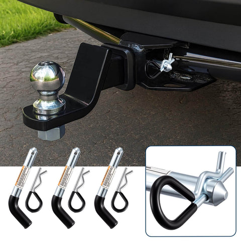 12 Pack Five Eighth Inch Trailer Hitch Pins And Clips With Galvanized Coated Vinyl Black Grip Solid Steel Trailer Accessories
