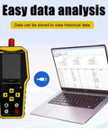 7 In 1 Soil Tester Kit With NPK pH Temperature Moisture And Conductivity Handheld EC Meter connected to laptop for data analysis