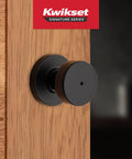 Interior Privacy Door Knob With Lock For Bathroom And Bedroom, Matte Black Keyless Turn Lock Doorknob With Microban Protection