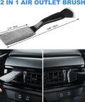 2 in 1 air outlet brush from 7 Piece Must Have Car Detailing Brush Kit With Boar Hair Bristles Soft Fiber And Ultra Soft Detail Brushes