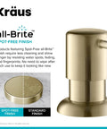 Spot Free Antique Champagne Bronze Kitchen Soap And Lotion Dispenser With Self Priming Pump No Fuss Multi Purpose Bottle Detail