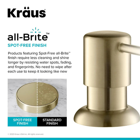 Spot Free Antique Champagne Bronze Kitchen Soap And Lotion Dispenser With Self Priming Pump No Fuss Multi Purpose Bottle Detail