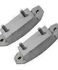 Heavy Duty Rear Transmission Mount Pair For Volkswagen Beetle 1971 Through 1972 Super Beetle gray rubber mounts with bolts.