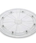 Must-Have 8 Inch Acrylic Turntable Organizer With 360 Degree Rotation, Clear Lazy Susan showing underside details