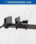 7 Inch Heavy Duty Woodworking Vise With Ductile Iron Body, Black Enamel Finish, Replaceable Bronze Nut, Clamp For Benches