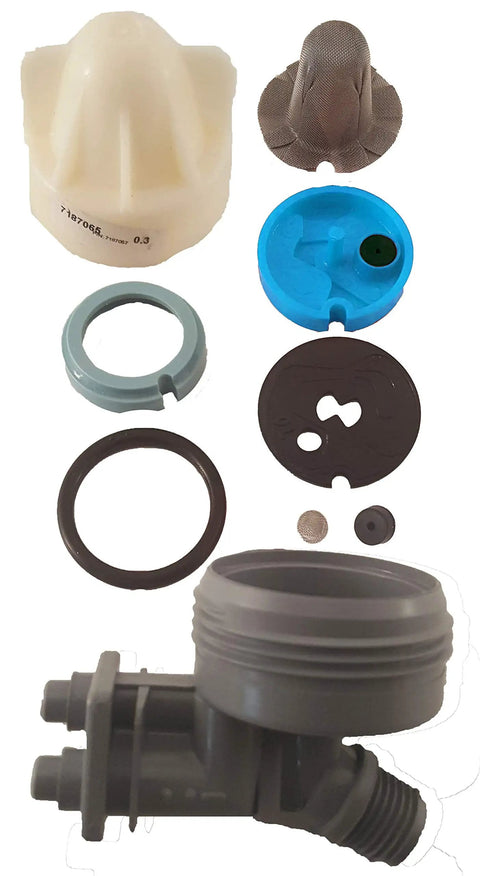 Water Softener Nozzle And Venturi Assembly 7253808 OEM Part For 40K Grain Or Larger Systems Fits Many Brands Cream And Gray
