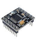 Top view of a Two Channel Motor Driver Module For Arduino Raspberry Pi And ESP32 ESP8266 With Presoldered Pins, showing dual H-bridge layout.