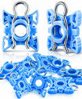 Sliding Jaw Window Regulator Kit With Clips For Volvo 740 960 S60 S80 S90 XC70 XC90 1992 Through 2009, 10-pack blue nylon