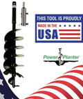 Powerful Heavy Duty Planting Auger With Replaceable Parts 5 Inch By 28 Inch Hex Drive Non Slip Half Inch Shaft, USA made