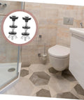 Bathroom with Stainless Steel Toilet Seat Screws And Bolts Set For Quick Replacement shown for easy DIY install