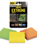 Extreme Weather Sticky Notes 3x3 Inch 45 Sheets Per Pad 3 Pads Pack Water Resistant Indoor Outdoor Removable Sticks