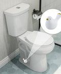 Ceramic Decorative Bird Shaped Toilet Bolt Covers 2 Pack Bathroom Hardware Upgrade Rust Free shown on standard toilet.
