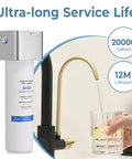 GIMILI 3 in 1 Kitchen Faucet with Water Filter and Pull Down Sprayer, featuring a stylish under sink water filter system.