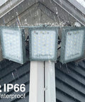 150W Dimmable LED Flood Light Outdoor With 15000 Lumens, Triac Dimming 10 To 100 Percent, 330 Degree Beam, IP66 waterproof