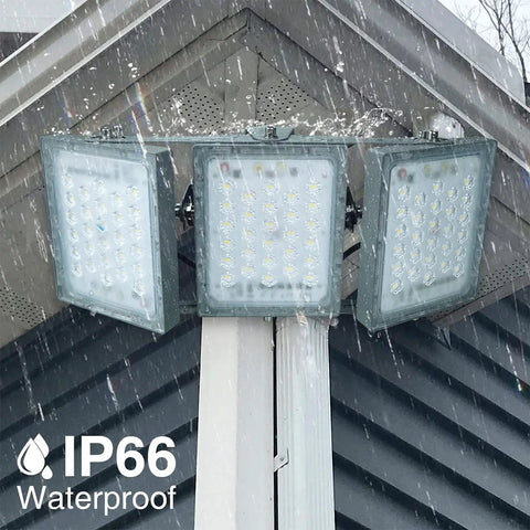 150W Dimmable LED Flood Light Outdoor With 15000 Lumens, Triac Dimming 10 To 100 Percent, 330 Degree Beam, IP66 waterproof